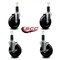 Service Caster 5'' Soft Rubber Wheel Swivel 1-1/4'' Expanding Stem Caster Set 2 Brakes, 4PK SCC-EX20S514-SRS-2-TLB-2-114 - alternate 2